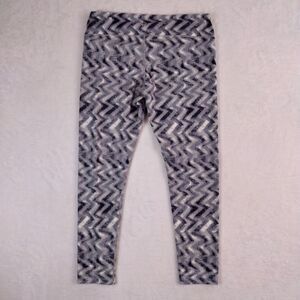 Tuff Athletics Women's Gray Stretch High Waist Gym Workout Leggings Size L